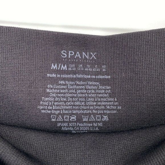 Spanx Look At Me Now Shaping Seamless Crop Leggings High Rise Black Size Medium - Picture 6 of 10